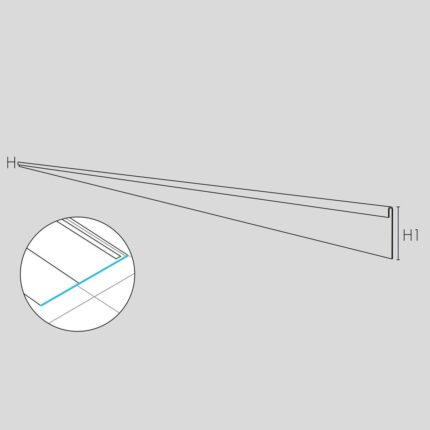 Conical profile KP floor-level showers intallation Showertec Linear Right