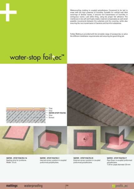 Foiltec | membrana hidroizolanta pentru bai si cabine dus | folie hidroizolanta baie cabina dus