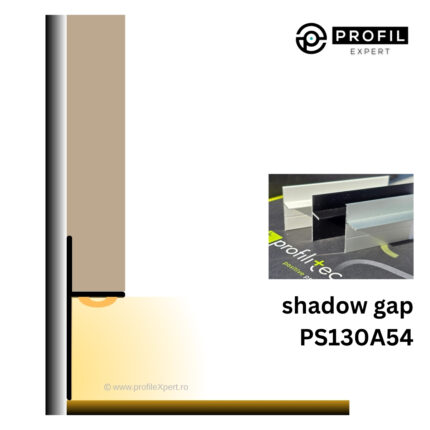Plinte Metalice Shadow Gap – PLANO PS130 AS argintiu mat