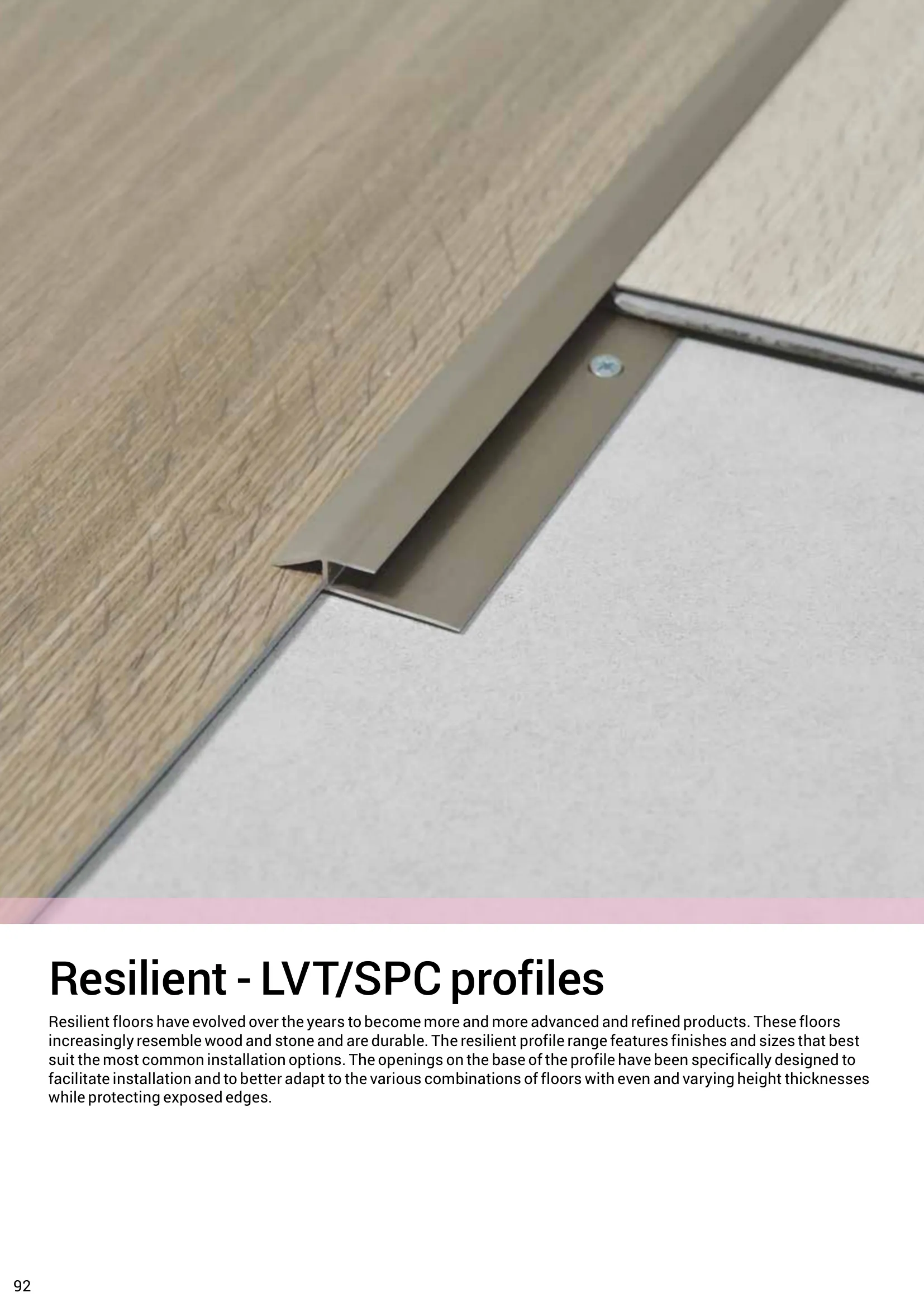 02 Profile Resilient LVT SPC - Profile Premium Coltare Treceri Plinte Picuratoare Profile Decor Shadow Gap Profilitec | Profil Expert