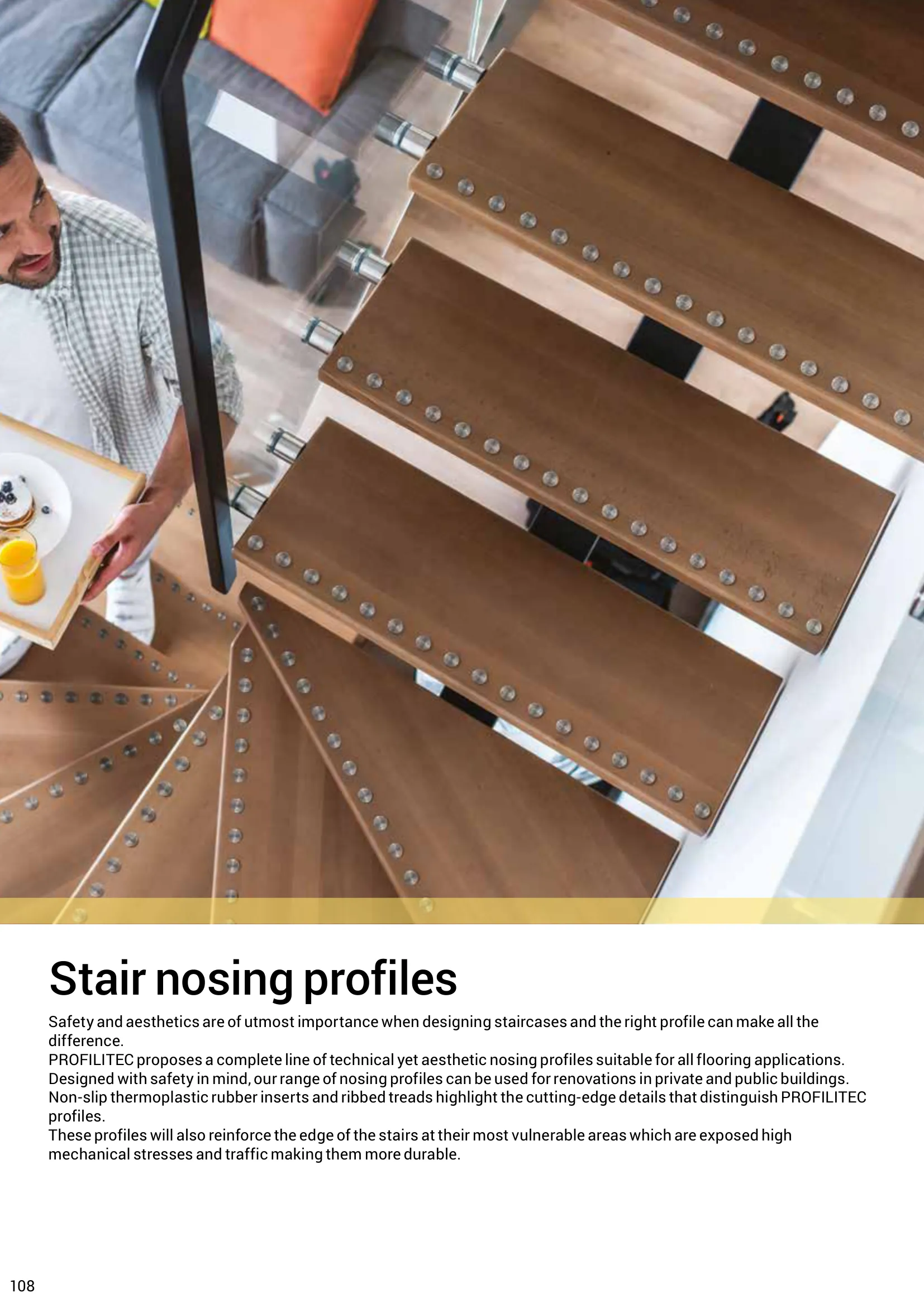 03 Profile treapta - Profile Premium Coltare Treceri Plinte Picuratoare Profile Decor Shadow Gap Profilitec | Profil Expert