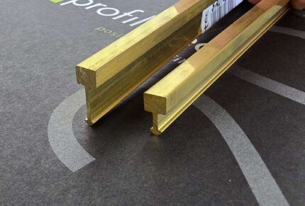 Profil trecere subtire din alama regala slefuibila LINETEC AD-ON PITON | PROFILITEC