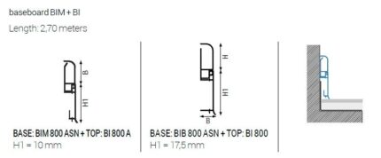 Plinta aluminiu Bicolor BI800A50 | Plinta | PROFILITEC