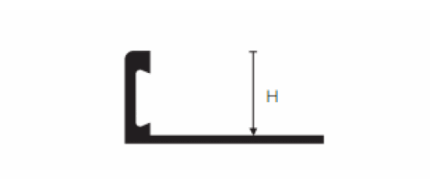 Coltar, profil capat pentru faianta alb din aluminiu Kerajolly KJ-A11 | PROFILITEC