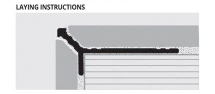 Profil invizibil alb pt ceramica taiata in 45 grade Prokerlam PKLLA | PROGRESS PROFILES