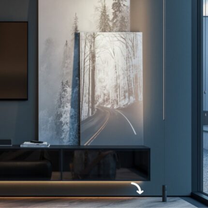 Plinte Metalice Plinta ascunsa – PLANO PS130 AS argintiu mat