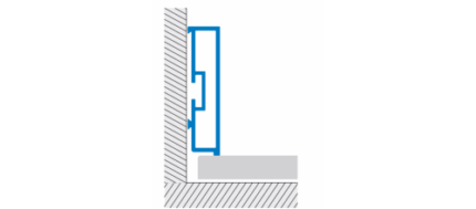 Plinta neagra minimalista Battiscopa BA400 black | Plinta | PROFILITEC