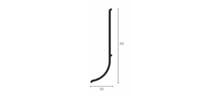 Plinta alba Sanitec IC60 | spatii igienice | Plinta | PROFILITEC