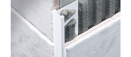 Coltar, profil capat pentru faianta alb din aluminiu Kerajolly KJ-A11 | PROFILITEC