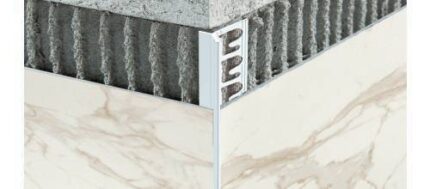 Profil invizibil alb pt ceramica taiata in 45 grade Prokerlam PKLLA | PROGRESS PROFILES