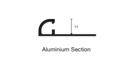 Coltar faianta aluminiu negru semirotund Roundjolly RJ-A51 RJ100A51 | RJ100A54 | RJ100A65 | PROFILITEC
