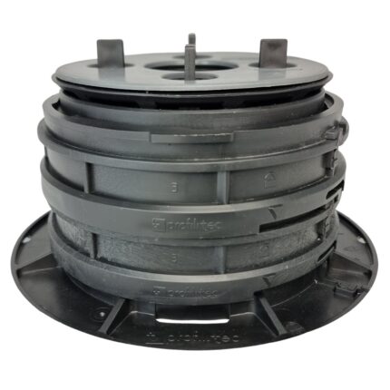 Suporti reglabili gresie flotanta, ploturi gresie 2 cm terase balcoane, 43-58 mm upgradabili pana la 100 cm cu cap 3D autoreglabili panta 0-5% SUPAS | Uptec Profilitec