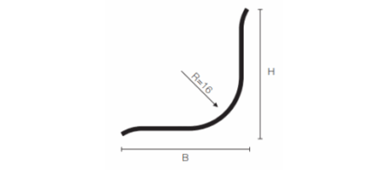 Plinta Coltar interior inox lucios Sanitec IC25IL | PROFILITEC