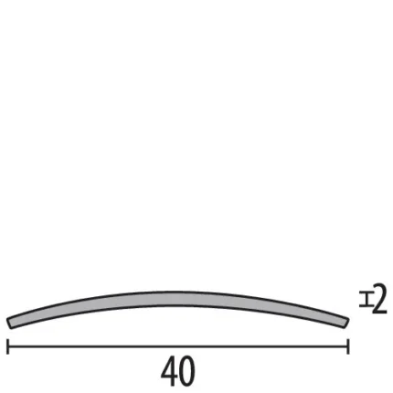 Banda acoperire rost inox Küberit 474 | Wölbschiene bombata 40 mm – bare 2,7 / 5 m