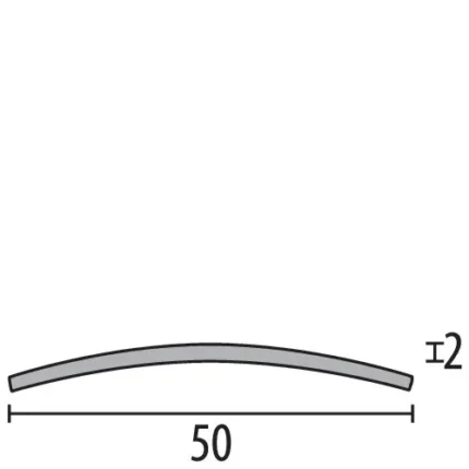 Banda acoperire rost inox Küberit 475 | Wölbschiene bombata 50 mm – bare 2,7 / 5 m