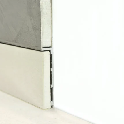Profil plinta incastrata gips-carton PLANO BFW Profilitec | plinta din materialul pardoselii la nivel cu rigipsul, H 60 / 100 mm – bara 2,7 m