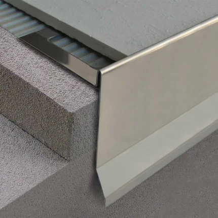 Picurator balcoane terase Bordertec BBS-BCS Profilitec | inox AISI 304 sau aluminiu vopsit electrostatic, H1 30-95 mm, pentru gresie sau piatra cu grosime max 12,5 mm, sistem complet cu piese de colt si imbinare – bara 2,7 m
