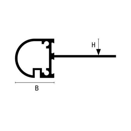 Picurator balcoane terase cu rama Bordertec BR Profilitec | aluminiu vopsit electrostatic, pentru gresie sau piatra de 8-10 mm, buza de picurare integrata, sistem complet cu piese de colt si imbinare – bara 2,7 m