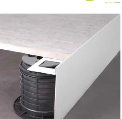 Picurator margine terasa Bordertec BSR | aluminiu vopsit, reversibil, H1 40-180 mm, dirijare apa peste margine, terase clasice si inaltate pe ploturi – bara 2,70 m