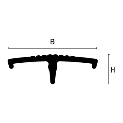 Profil mocheta cu clema Carpetec MG Profilitec | vizibil 25 mm, baza + capac – bara 2,7 m