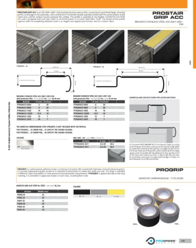 Banda antiderapanta trepte Progrip Progress Profiles | rola 18,2 m, culori