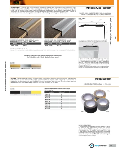 Banda antiderapanta trepte Progrip Progress Profiles | rola 18,2 m, culori