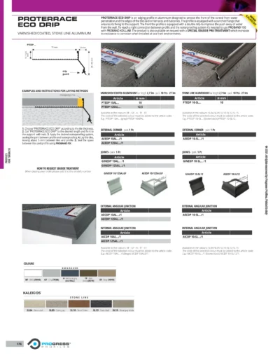 Picurator terasa Proterrace ECO Drip Progress Profiles | bara 2,7 m, colturi si capete