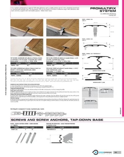 Profil acoperire autoadeziv Promultifix Progress Profiles | 42 mm, decor lemn, multi-functional