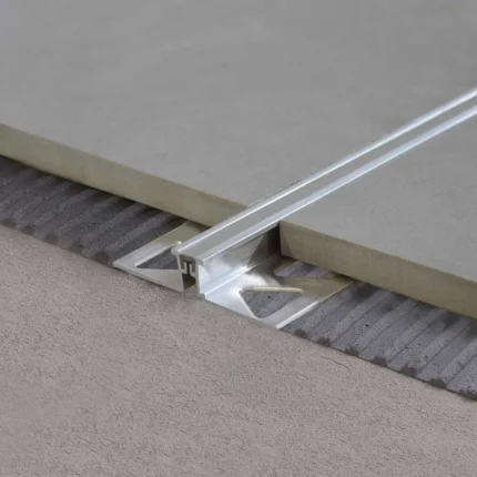 Profil rost dilatatie aluminiu cu insert Coflex CBR Profilitec | doua profile gemene + insert cauciuc de schimb, vizibil 10 mm – bara 2,7 m