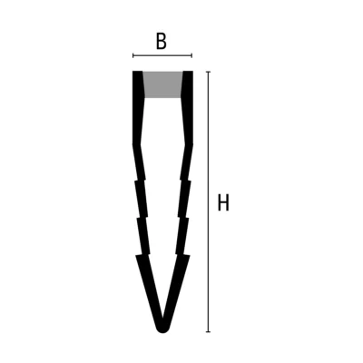 Profil rost dilatatie sintetic pentru mortar Coflex CF Profilitec | H 23-45 mm, transparent sau gri ciment, trafic pietonal, vizibil 8 mm – bara 2,7 m
