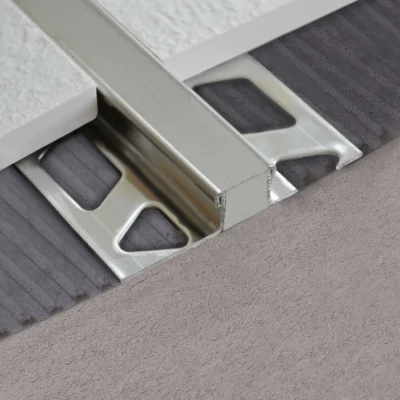Profil rost dilatatie inox cu insert EPDM Coflex CT Profilitec | AISI 304 lustruit, insert slefuibil, vizibil 15 mm, pentru gresie portelanata – bara 2,7 m