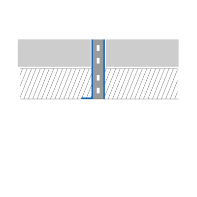 Profil rost dilatatie terazzo piatra Coflex CTM Profilitec | inox sau alama, H 44 mm, insert demontabil slefuibil, vizibil 10 mm – bara 2,7 m