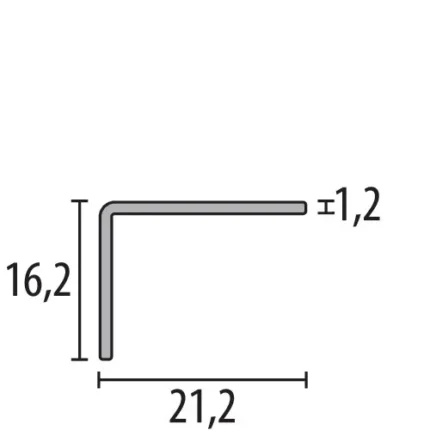 Cornier pentru lambriu Küberit 278 | muchie panouri 16,2 mm, si auriu – bare 2,5 / 5 m