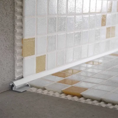 Profil colt interior mozaic Mosaictec CRM Profilitec | racord igienic mozaic-gresie de 4,4 mm, argintiu, crom sau auriu – bara 2,7 m