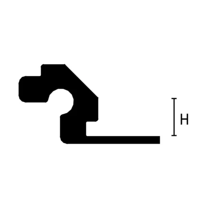Profil colt interior mozaic Mosaictec CRM Profilitec | racord igienic mozaic-gresie de 4,4 mm, argintiu, crom sau auriu – bara 2,7 m