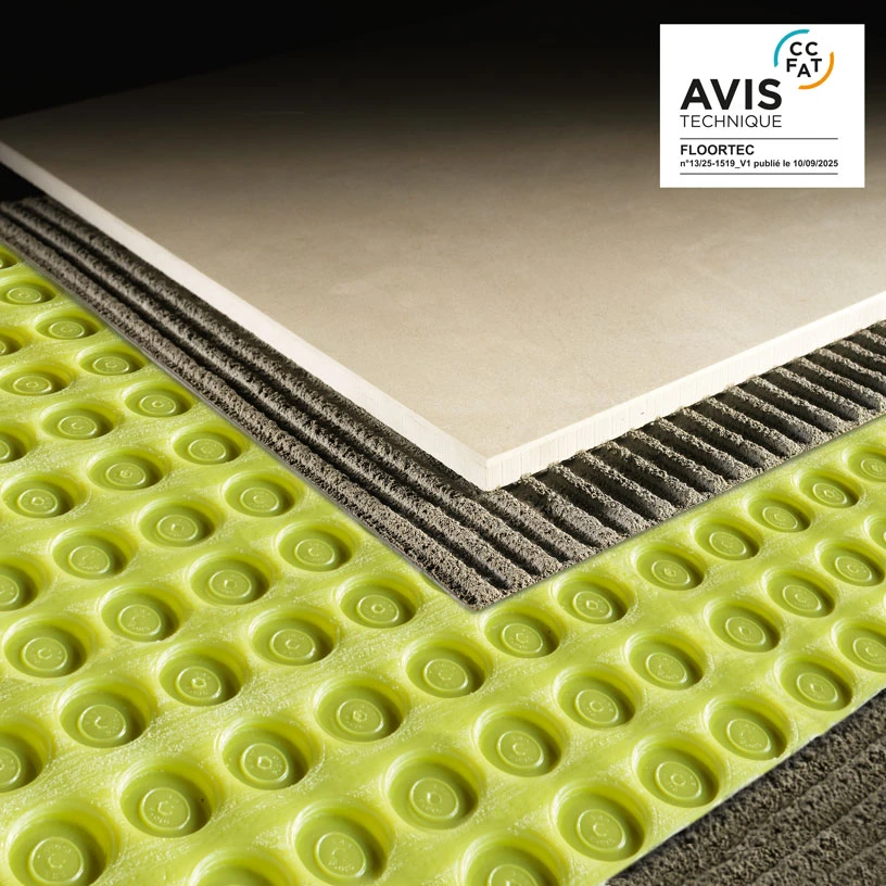 Membrana de decuplare anti-fisuri Floortec Profilitec | HDPE 3 mm cu tesatura Spunbond, sub gresie si piatra – rola 30×1 m Membrana de decuplare anti-fisuri Floortec Profilitec | HDPE 3 mm cu tesatura Spunbond, sub gresie si piatra – rola 30×1 m