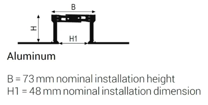Profil rost dilatatie glisant carosabil Jointec GA Profilitec | rost 86 mm, incorporat, H 20-70 mm – bara 4 m