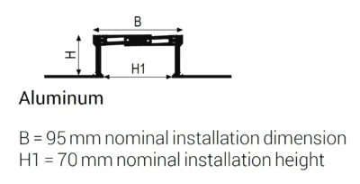 Profil rost dilatatie glisant Jointec GAL Profilitec | rost 86 mm, incorporat, H 20-70 mm – bara 4 m