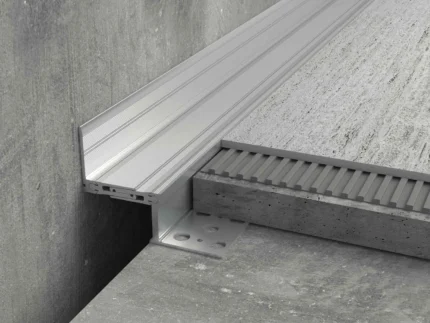 Profil rost dilatatie perimetral carosabil Jointec GAP Profilitec | rost 64 mm, perete-pardoseala, H 20-70 mm – bara 4 m