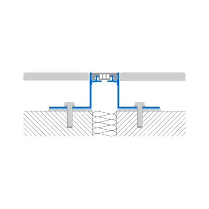 Schema montaj in context insert Resinprene Jointec GI Profilitec in rost structural aluminiu