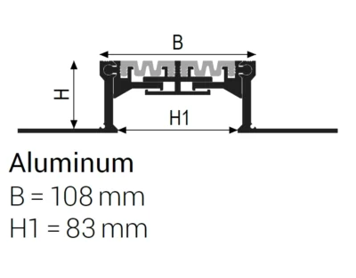 Profil rost dilatatie structural Jointec GRM Profilitec | rost 90 mm, incorporat, H 50-70 mm – bara 4 m