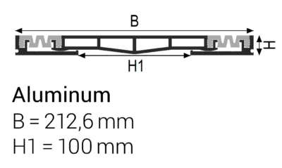 Profil capac rost dilatatie seismic Jointec GS Profilitec | rost 100 mm, aplicat, modular – bara 4 m