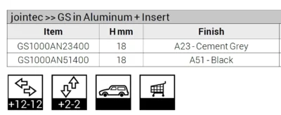 Profil capac rost dilatatie seismic Jointec GS Profilitec | rost 100 mm, aplicat, modular – bara 4 m