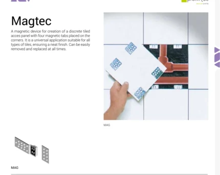Trapa vizitare magnetica Magtec Profilitec | set 4 magneti pentru panou de acces placat cu gresie – invizibila, demontabila oricand