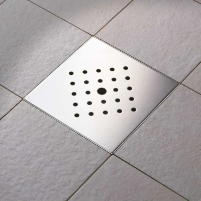 Capac scurgere placabil PD Profilitec | inox periat, 100/150/200 mm, pentru gresie de 8 sau 10 mm – scurgere invizibila