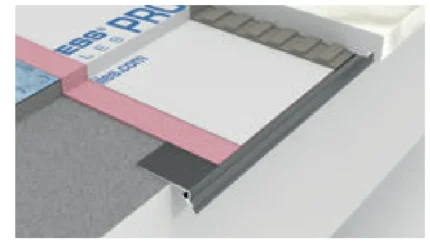 Picurator pentru terasa deja placata Proterrace Under Edge C Progress Profiles | se fixeaza sub marginea placii, fara demontarea placarii, 15x30x15 mm – bara 2,7 m