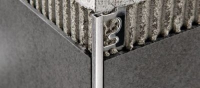 Coltar faianta patrat Projolly Square LT Progress Profiles | pentru placari subtiri, bagheta de colt din inox lustruit sau satinat