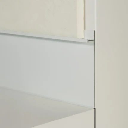 Plinta retrasa shadow gap cu LED | perdea de lumina la baza peretelui, perete plutitor – PS130 / PPS130, negru, alb, argintiu, bara 2,7 m