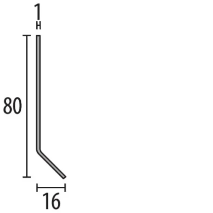 Plinta aluminiu Küberit 916 | plinta metalica, bara 2,5 m