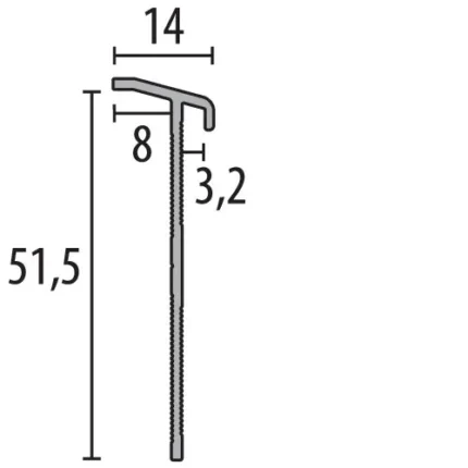 Plinta aluminiu Kuberit 928 | plinta 2,5 m cu piese de capat stanga si dreapta – inox optic si argintiu